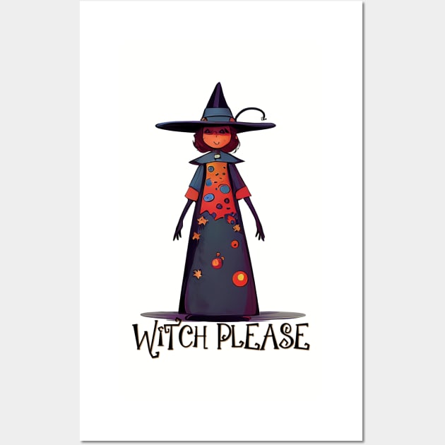 Witch Please, Cute Witch Wall Art by dlbatescom